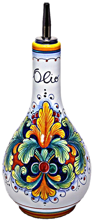 Ceramic Majolica Olive Oil Dispenser Ramina 90 20cm